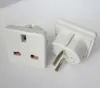 Storbritannien till Euro EU AC Power Converter Travel Plug -adapter Adapters Converters White