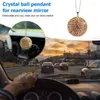 Interieur Decoraties Auto -hangers Crystal Rhinestone Ball Hangende ornamenten Auto achteruitzicht Mirror Decoratie Accessoires Kerstmis