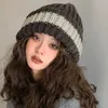 Loose Big Head Beanies for Women Autumn and Winter Warm Knit Pile Hats Korean Version Fashion Ins Pullover Men's Caps Gorros