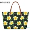 Sacs de soirée INSTANTARTS Poignée pour femmes Jaune Jonquille Fleur Impression Shopping Pu Totes Mode Sac à main Femelles