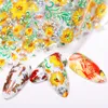 QualityLace Flower Butterfly Nail Foil Stickers Flower Leaf Tree Summer Mix Florals Transfer Decalcomanie Nail Art Accessories316b