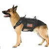 Collari per cani Guinzagli Durevole Imbracatura per cani militari tattici Robusto gilet per animali domestici in nylon Imbracatura per cani da lavoro con 2 borse 3 bandiere per cani di piccola taglia T221212