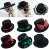 Собачья одежда для собак собаки кошка свадебная вечеринка джентльмены шляпы для маленьких средних кошек головные уборы