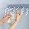 Cintres multifonctionnels pliants à 24 clips, pour sèche-linge, salle de bain, balcon, sans poinçonnage, chaussettes, sous-vêtements, support de séchage