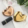 Metal Storage Tray Heart Shaped Jewelry Display Tray Home Decoration Serving Plate Table Organizer KDJK2212