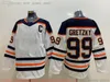 Film College Hockey Wears Jerseys Stitched 99WayneGretzky 93 RyanNugent-Hopkins Men Reverse retro Blank Black White Orange Blue Jersey