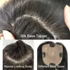 12-18 "Skin Base Human Hair Topper met 4 clips in Silk Top Virgin European Hair Toupee for Women Fine Hairpiece 15x16cm Diva1