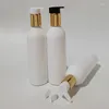 Storage Bottles 250ml High Quality Gold Lotion Pump Black Cosmetic Container Liquid Soap Dispenser Refillable Shampoo Shower Gel Bottle