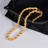 Mode Hip Hop Bijoux 8mm 316L Titane Chaînes Twisted Corde Designer Collier Femme 18k Or Lien Chaîne Ras Du Cou Femmes Court Punk Épais Colliers pour Femmes Cadeau