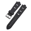 Watchband 22mm 24mm Men Women Watch Band Black Diving Silicone Rubber Strap Stainless Steel Silver Pin Buckle for DIAGONO290H
