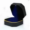 BINEGLY WALISE Ring Box z LED Square Faint Wedding Case Prezent Light do propozycji zaangażowanie