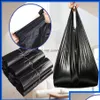 Trash Bags Garbage Bag Household Plastic Thickening Wholesale Portable Office Daily Necessities Black Vest Drop Delivery Home Garden Otq8Y