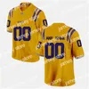 American College Football Wear Maillot de football personnalisé 22 Clyde Edwards-Helaire 1 Eric Reid 7 Bert Jones 20 Billy Cannon 21 Jerry Stovall 80 Jarvis Landry 58 Chinois