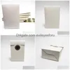 Bo￮tes de bijoux D￩marrer 20pcs ￉chantillon Mini Bo￮te en papier blanc Package Cawer Sac pour casser