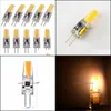 Diğer LED Aydınlatma 10 PCS/Lot Dimmabable G4 Cob Lambası 6W BB AC DC 12V 220V Mum Sile Işıkları Değiştirin 40W Halojen Chandelier Drop Dhvyx