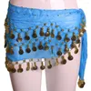 Stage Wear 2022 Women 3 Layers Belly Dance Hip Cinture Dancing Coin Sciarpe In Vendita