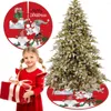 Decorazioni natalizie Tappeto stampato albero da 90 cm Gnomo dei cartoni animati Babbo Natale/pupazzo di neve Abito natalizio per la decorazione domestica all'aperto