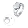 Anillos de boda DARHSEN interior vacío lindo forma de corazón Color plata mujer joyería de moda de acero inoxidable de gran tamaño 6 7 8 9