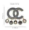 20 styl marka projektant C podwójna litera broszki kobiety mężczyźni pary luksusowe Rhinestone diamentowa kryształowa perła broszka garnitur przypinka metalowa biżuteria akcesoria