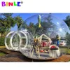 Waterproof And Durable clear Inflatable Bubble Tent Outdoor Luxury transparent room dome house with airtight tunnel for camping