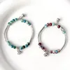 Kreative handgemachte Keramik Armband Frauen Ethnischen Stil Einfache Mode Perlen Armband Weibliche Trendy Hand String Ornament