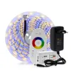 LED Strip 5050 RGB / RGBW / RGBWW DC12V 5M 300LEDS LED LED مرن مع محول طاقة التحكم عن بُعد RF 2.4G