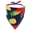 Hundkläder söt ananas vattenmelon frukttryck bandana för liten medelstor husdjurskatt bekväm halsduk justerbar valp bandanas haklappar