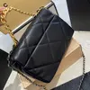 9A Kwaliteit Channel 19 Designer Tas Top Lamsleer Damesmode Luxe Schouder Crossbody Handtas Dames Goud Zilver Ketting Tote