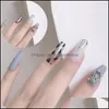 Nail Art Decorations Little Bear Cubic Zirconia Color Retaining Rhinestones Sequins Alloy Fingernail Jewelry Drop Delivery Health Be Dhtwc