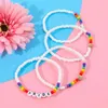 Brin mignon enfants lettre Bracelet perlé lettres colorées énergie Positive mots anglais couleur bonbon charme bricolage cadeau