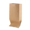 5.5x12 cm 2x4.75in flach Kraftpapier Aufbewahrungstaschen Tee Kaffee Offene Heizung Aluminium Folie Seite Zwickel Packung 100pcs