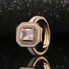 Cluster Rings Fashion Gold Color Wedding With Zircon Stone For Women Romantic Cyrstal Jewelry Gifts 8 Style Enamel Ring