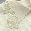 Bow Ties Novelty 2022 Embroidery Women Fake Collar Female Shirt Detachable Removable Lapel False Vintage Fuax Cols