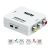 AV2HDMI 1080P HDTV Video Skalare Adapter HDMI2AV mini-kontakter Converter box CVBS Support NTSC PAL Med detaljhandelsförpackning