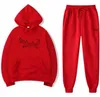 Basketbol Spor Giyim Erkekler Set Tasarımcı Trailtsits Suit Tide Mektuplar Yüksek Sokak Gevşek Hoodies ve Sweetpants Set Soath Mens Sweater Kadın Kıyafetleri