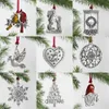 Adorno de árbol de Navidad colgante, decoraciones navideñas de Metal, adornos navideños, colgantes para decoración de fiesta en casa, copo de nieve