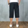 Men's Pants Men 2022 Summer Mens Casual Cargo Cotton Homme Breathable Calf-length Big And Tall 5XL 6XL Plus Size Trouser Male