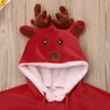 Women's Trench Coats Cartoon Cloak Reindeer Pompon Embellished Cape For Children Kids Winter Christmas Party -OPK