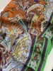 Écharpe longue pour femme double couche design imprimé fleurs 100% soie foulards châle foulards taille 180cm - 63cm