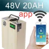 48V 20AH APP LITHIUM ION ELECTRAL BIKE BATTERNY CROTER USB 2.0 PORT ELECTRIC BICYCLE SCOOTER EBIKE Power 1000W WOOD