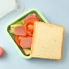 Flatware Sets Sandwich Toast Bento Box Eco-vriendelijke lunchcontainer Microwavable servies herbruikbaar siliconen