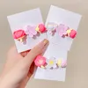 Hair Accessories Small Flowers Clips For Baby Girls Children Grips Pins Floral Barrettes Toddler Wear