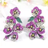 Dingle ￶rh￤ngen Godki Multicolor Flower Cluster For Women Wedding Party Cubic Zircon Dubai Bridal Jewelry Boucle D'Oreille