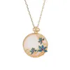 Colares pendentes XXIXX Colar de mulheres vintage Lucky Lotus Flor Hetian jade branca jóias finas de luxo boa sorte mãe presente x-138