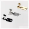 Body Arts Dangle Blade Barbell Earrings 316L Stainless Steel Punk Hip Hop Piercing Dumbbell Ear Hoops Drop Delivery Health Beauty Ta Dhrvs