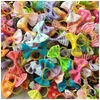 Hundkläder 100st Pet Pet Hair Bows Topknot Mix Rubber Bands Grooming Products Colors varierar Bows326e Drop Delivery Home Garden S3194
