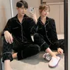 Men's Sleepwear M-5XL Winter Couple Long Plaid Thick Velvet Pajama For Men Large 5XL Luxury Pijama Loungewear Homewear Home Cloth