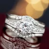 Anneaux de mariage New'w bandes modernes bague féminine incrustée de zircone cubique 2023 tendance accessoires de doigt pour les femmes bijoux de mode