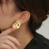 Ins Personality French Niche Design Stud Pleated Earrings 2022 New Trend Temperament Exaggerated Fashion Jewelry Accessories