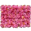 Party Decoration Artificial Flowers Wall Dahlia Silk Decorative Flower Panel For Birthday Backdrop Anniversaire Wedding